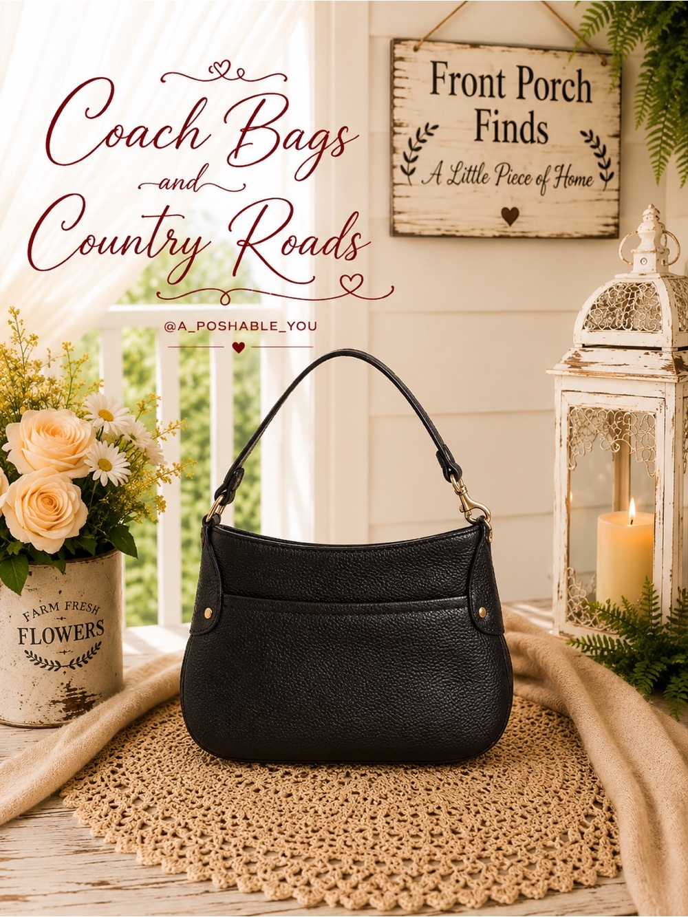 Authentic Coach Millbrook Demi Baguette Shoulder Bag (Style 9604)
